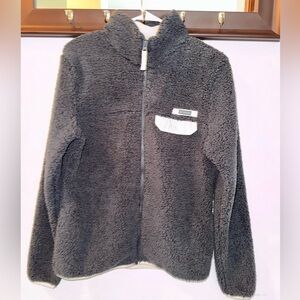Columbia Jacket Womens Mountainside Heavyweight Sherpa Fleece Gray Size Medium
